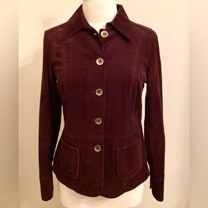 Tribal Burgundy Corduroy Blazer